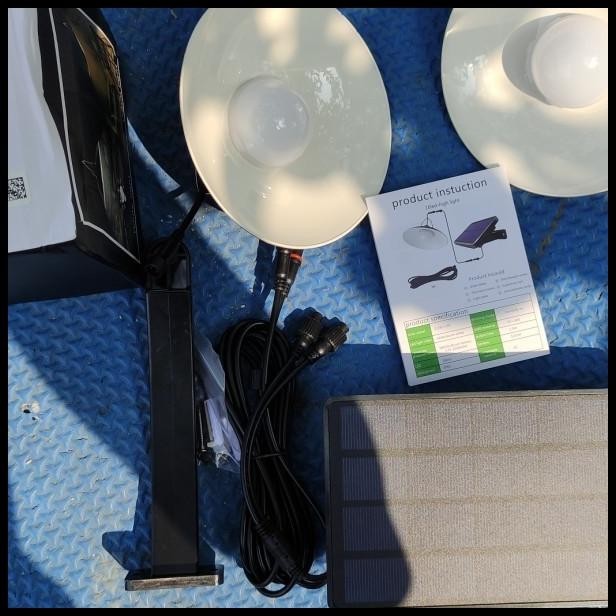 LAMPU TENAGA SURYA SOLAR CELL SOLAR PANEL SENSOR CAHAYA TAMAN RUMAH