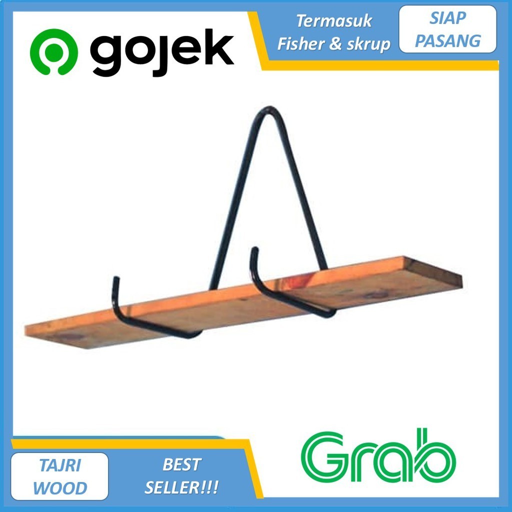 rak dinding buku gantung besi kayu dekorasi hiasan minimalis murah rak dinding minimalis