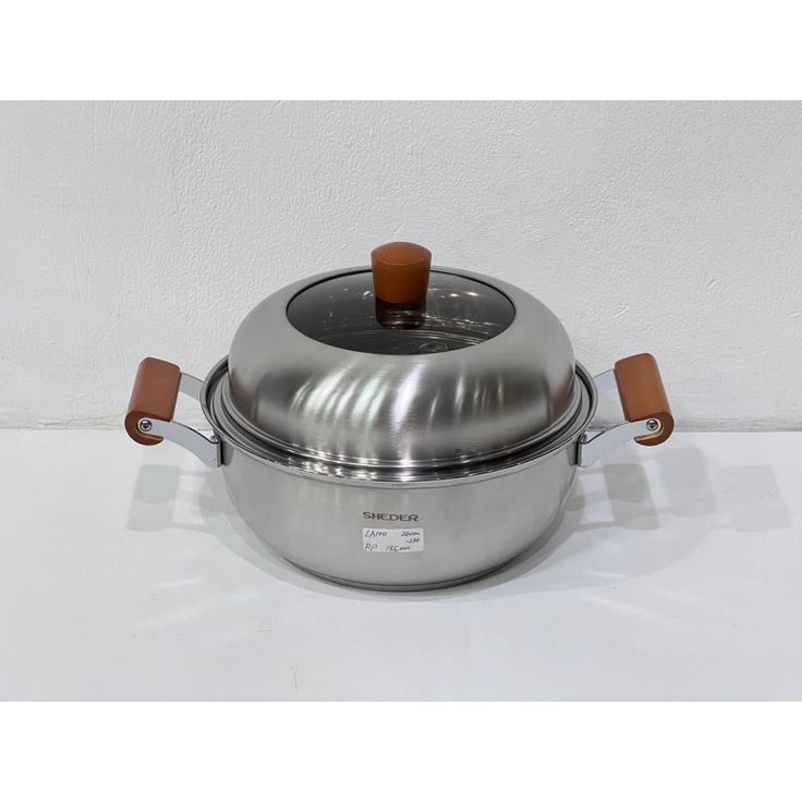 LA100 Sheder Panci Kukus Korea Stainless Steel Alas Ganda dia. 26cm