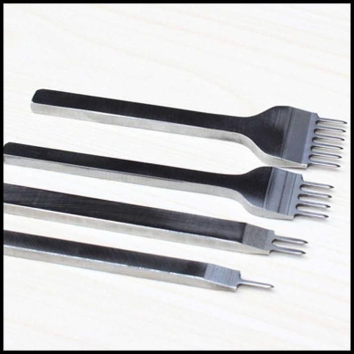 

HOT DEAL ALAT DIY KULIT LEATHERCRAFT HOLE PUNCHES STITCHING TOOL 1+2+4+6 PRONG !!!!!