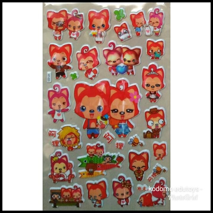 

TERMURAH STICKER STIKER ANAK TIMBUL KARAKTER ALI THE FOX !!!
