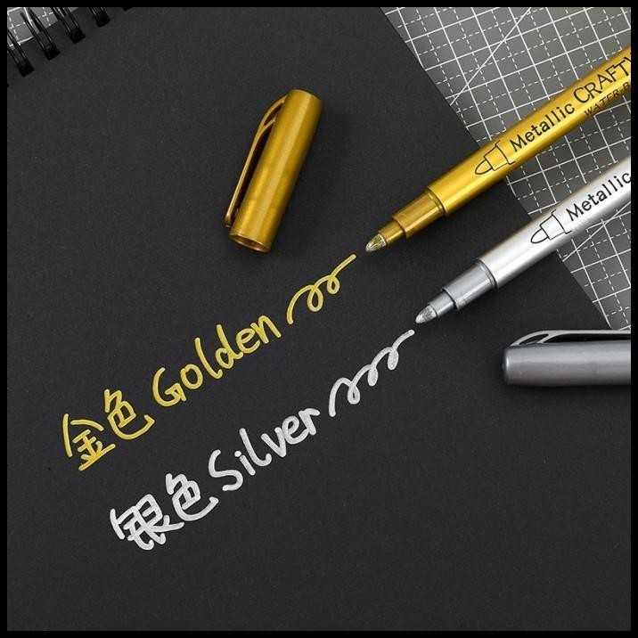 

BEST DEAL SPIDOL PERMANEN MARKER METALLIC CHROME GOLD SILVER 1.5MM 4 PCS GN550 !
