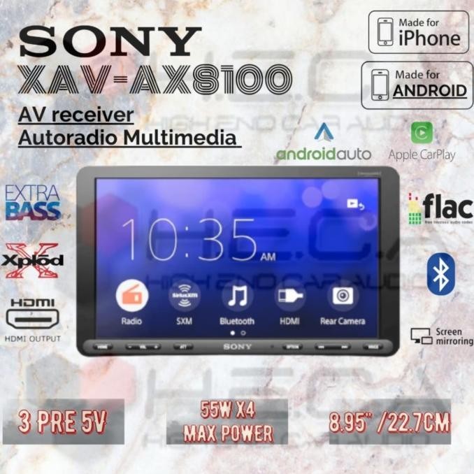 Sony Xav-Ax8100 Head Unit Tape Mobil Single Din Layar Double Din Audio | Otomotif
