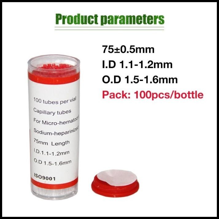 HOT DEAL TABUNG HEMATOKRIT HEMATOCRIT - TABUNG MIKRO KAPILER HEMATOKRIT TUBE 