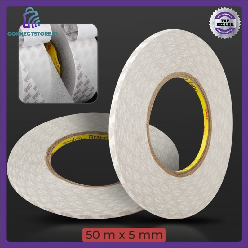 

Lakban Double Side Strong Sticky Glue Tape 5Mm 50 M - Znk9080 - White