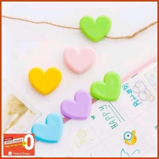 Baru Ms Paper Clip Love Klip Jepitan Kertas Serbaguna Warna Jaminan Mutu