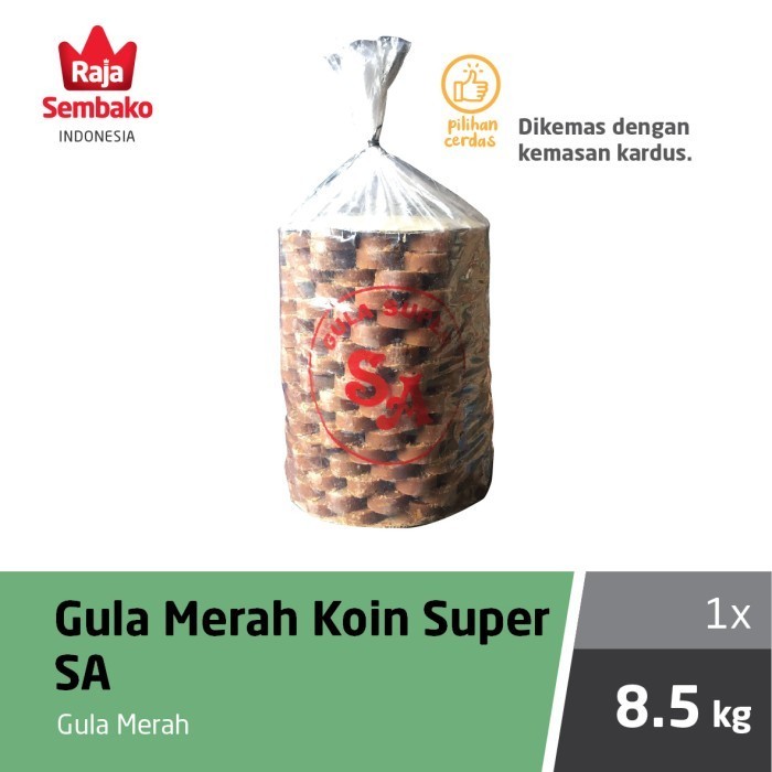 

Gula Merah Aren/ Gula Jawa Koin Kualitas Super 8.5 Kg - Kemasan Kardus - Adelineez