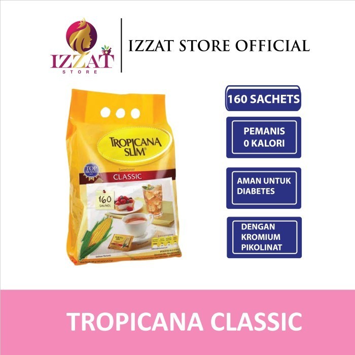 

Tropicana Slim Classic Gula Rendah Kalori Isi 160 Sachet - Adelineez