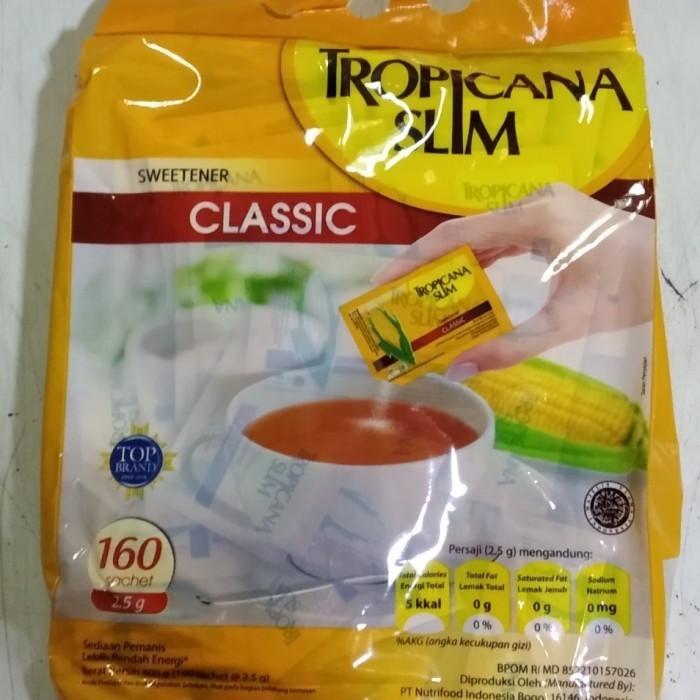 

Gula Tropicana Slim Classic 160 Sachet - Adelineez