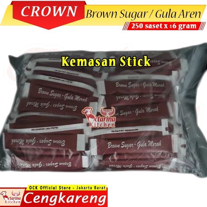 

Ready Brown Sugar Sachet 250 Pcs - Gula Merah Saset Gula Aren Stick / - Adelineez