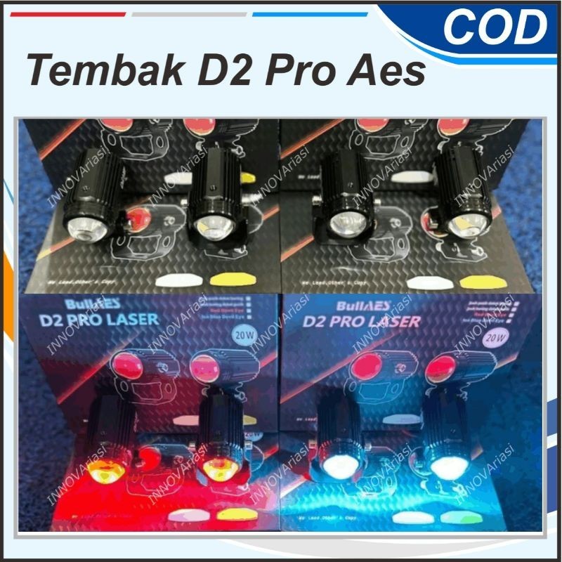 D2 PRO LASER BULLAES 20 WATT SINAR FOKUS CUTOFF RAPI PUTIH KUNING LAMPU TEMBAK