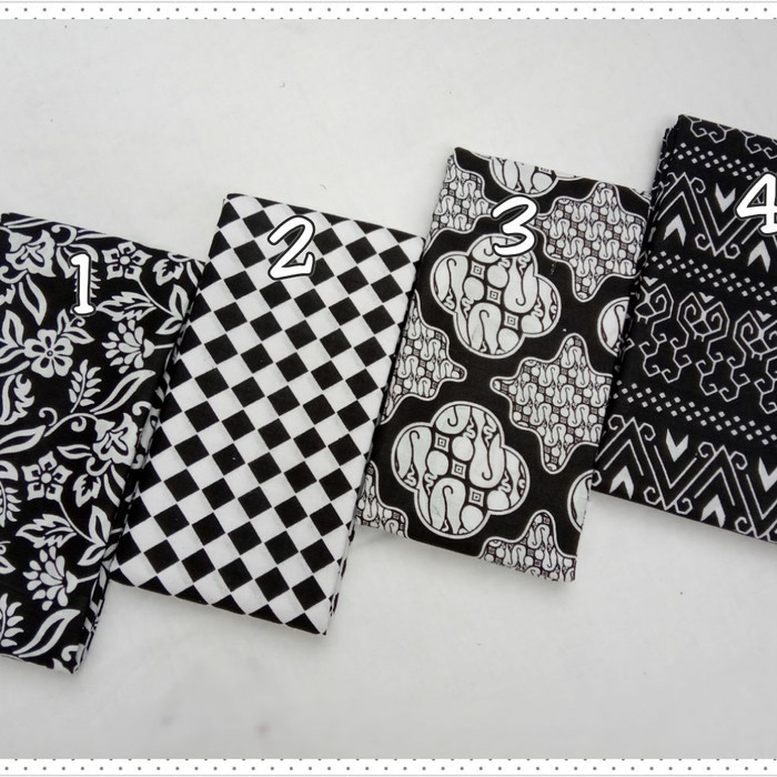 Kain Batik Monocrome (Bunga - Catur - Batako - Semut)