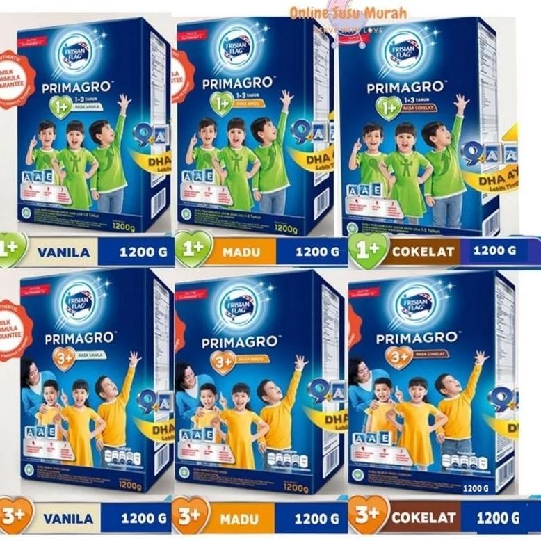 RTY Frisian Flag Primagro 1+ 3+ 1200gram Rasa Vanila dan Madu TERLARIS