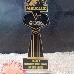 CR - Plakat Akrilik Custom /Piala Custom/Thropy/ Esport PUBG,Free Fire,Mobile Legend - NP20 TERLARIS