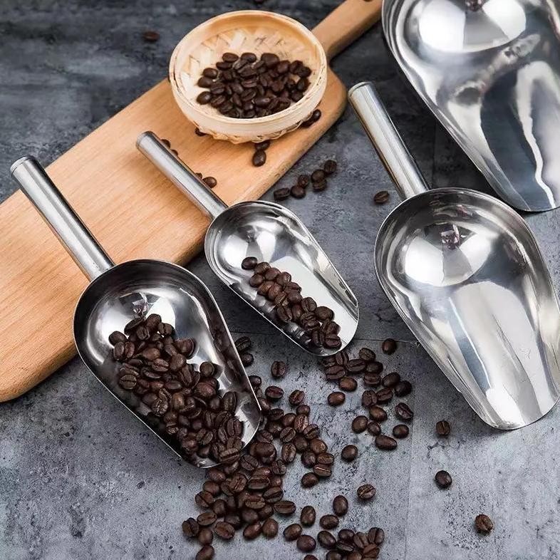 Diskon Sendok Es Batu Stainless Steel / Sendok Sekop Tepung / Serokan Es Batu Stainless Steel / Send