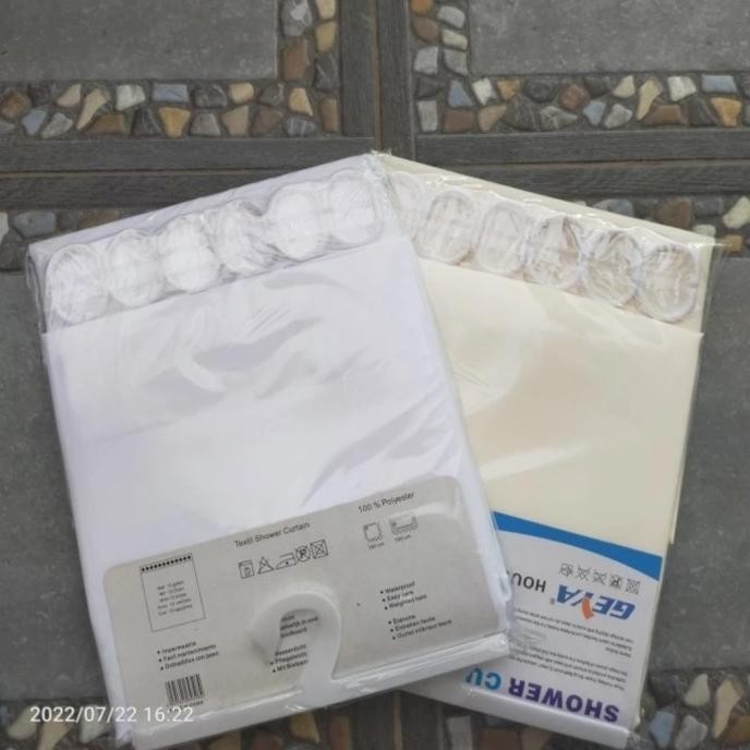 Tirai Kamar Mandi 180x180 cm, Pelampung subron, selang shower pvc 2mtr CV Megah Jaya