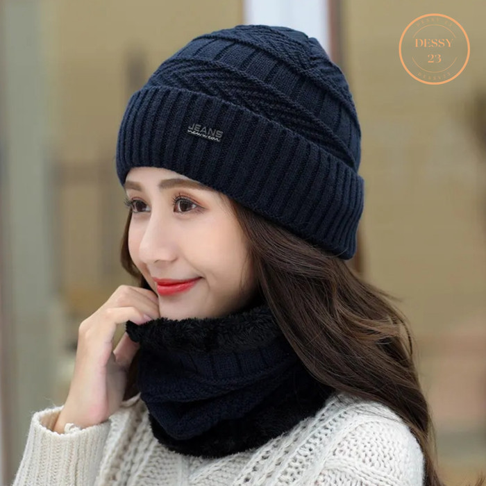 Topi Kupluk Pria Wanita Tanpa Syal Scarf