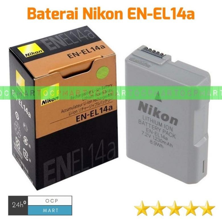 [BARU] Baterai Nikon EN-EL14A ENEL14A D3300 D3400 D3500 D5300 D5500 D3100 ETC