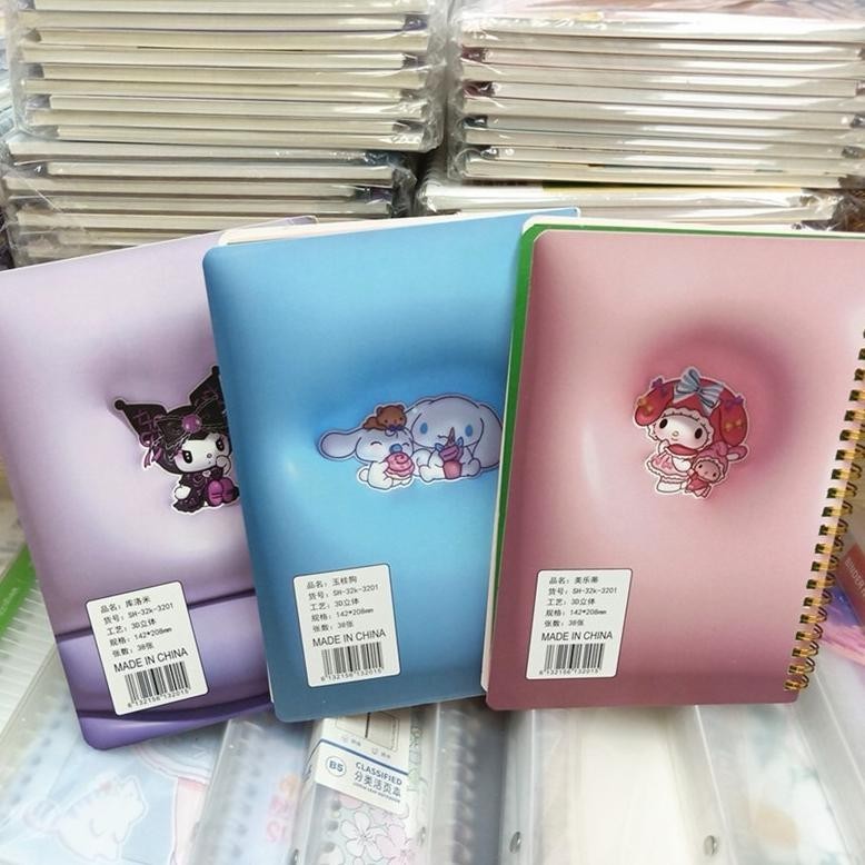

COVER NOTE BOOK DIARY SANRIO A5 RING BISA COD