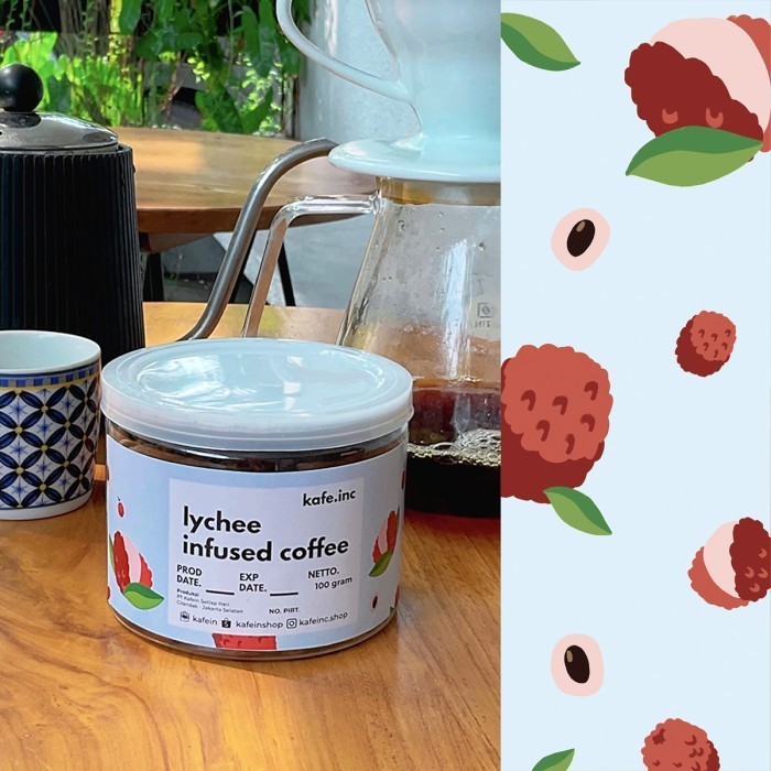 

Ready Lychee Infused Coffee Kafein 100 gram
