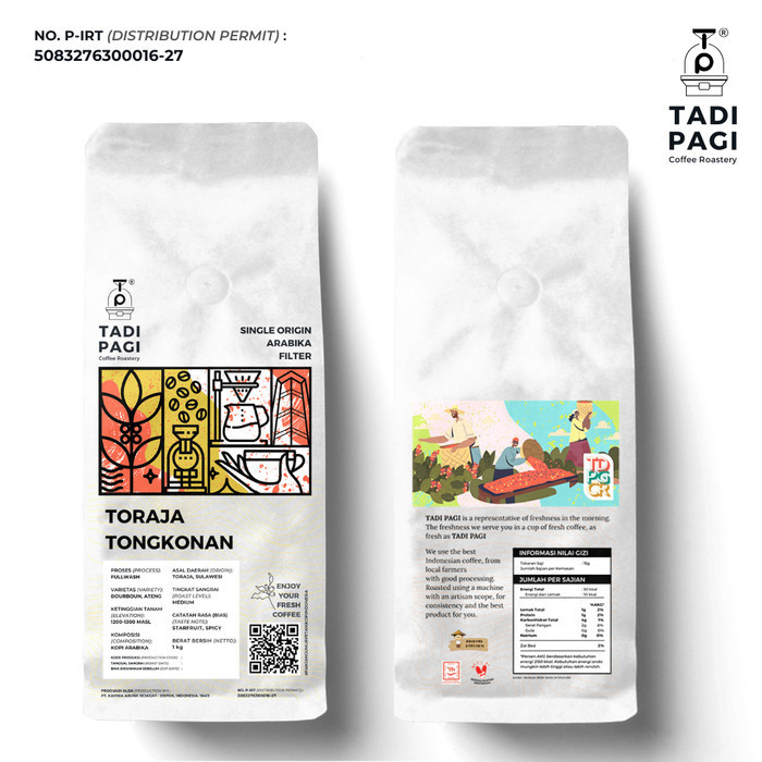 

Ready Arabika Toraja Mamasa 200 gr Roast Bean Coffee - Kopi biji matang