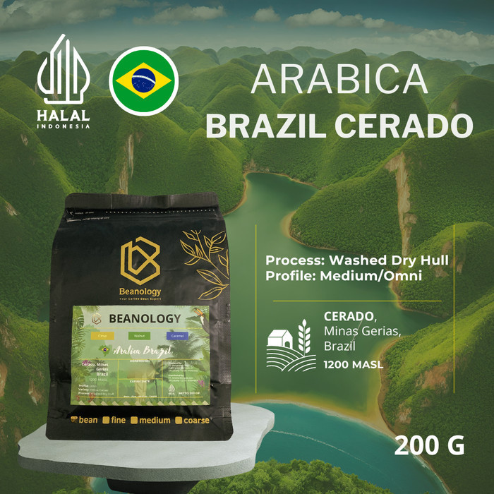 

Ready BEANOLOGY Kopi Arabika Brazil Cerado 200 gram