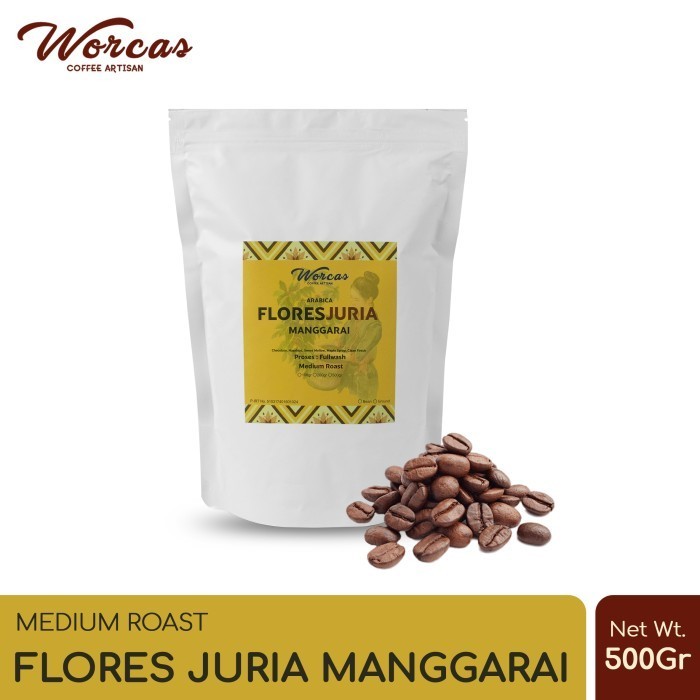 

Ready WORCAS Kopi Arabica Flores Juria Manggarai 500 Gram Medium Roast