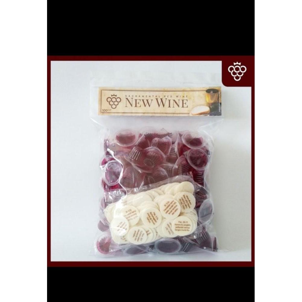 

NEW WINE CUP (50) HOSTI AYAT (ANGGUR PERJAMUAN ISI 50 + HOSTI AYAT)
