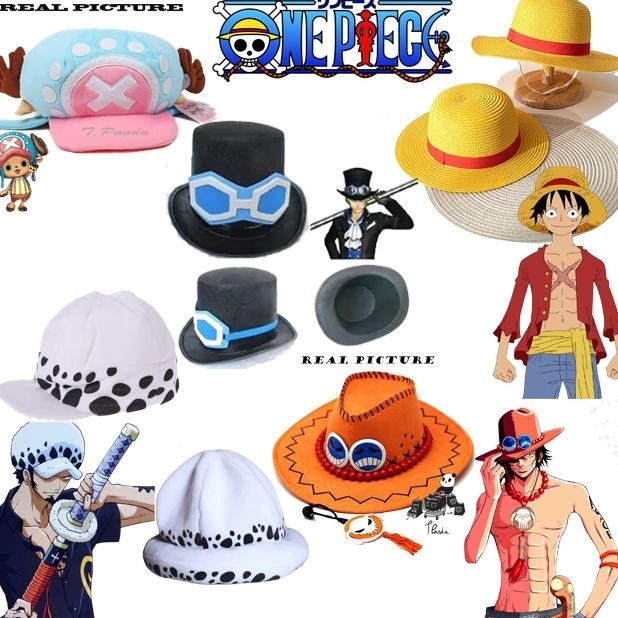 uj-32 TP Topi Jerami Mugiwara no Luffy, Portgas D ACE , Chopper, Trafalgar Law, Sabo One Piece  Dewa