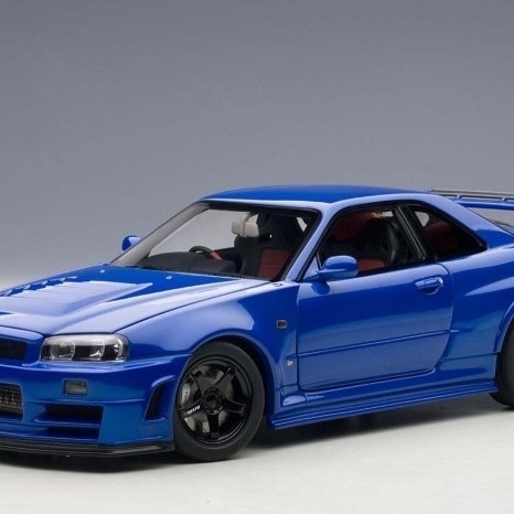 Cabre 1/18 Autoart Nissan Skyline R34 Ztunes Blue Diecast Miniatur No Kyosho