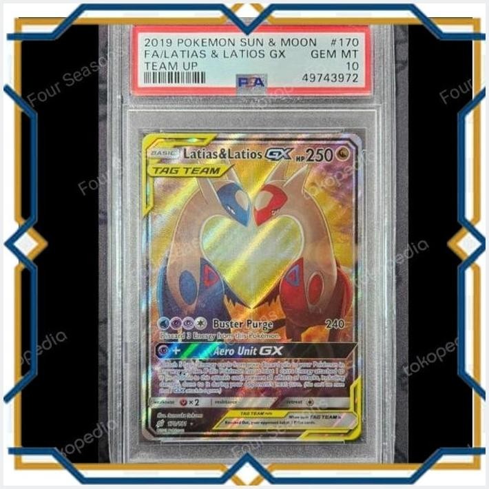 [FSS] TCG POKEMON LATIAS LATIOS GX TEAM UP #170 BGS CGC PSA 10 ENGLISH