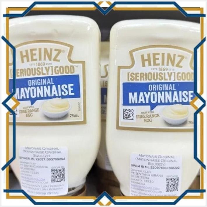

[GDS] HEINZ ORIGINAL MAYONNAISE 295 ML | SAUCE | SAUS