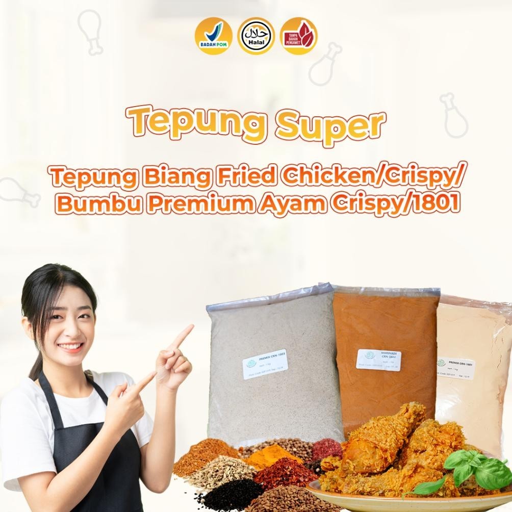 

ukd- Tepung Biang fried chicken/chrispy/bumbu premium ayam chrispi/1801 Termurah
