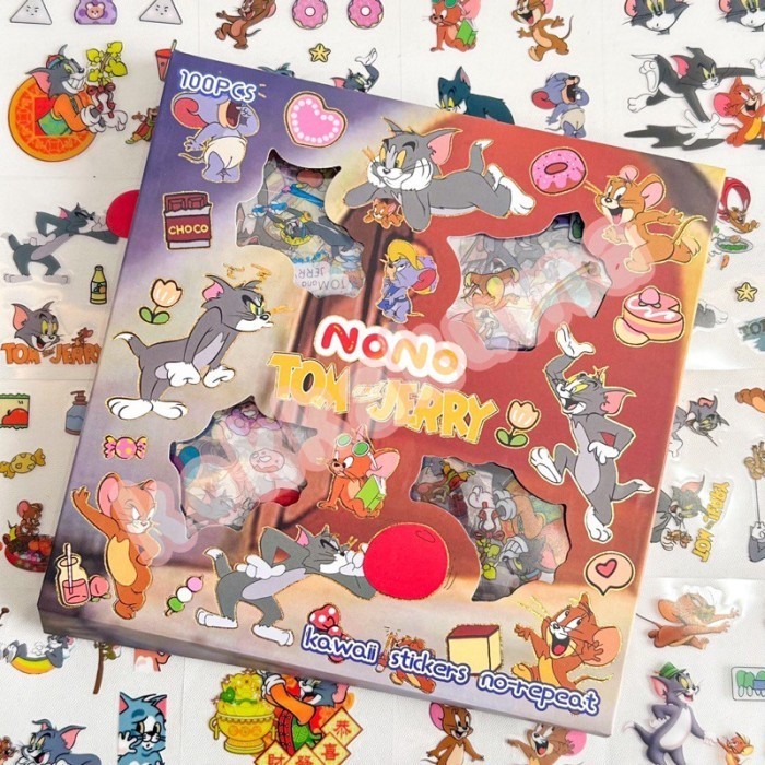 

Stiker Anak Koleksi motif Karakter Tom&Jerry Sticker 2D Isi 100 Pcs K01