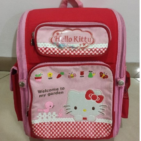 Tas Sekolah Anak Ergonomic Hello Kitty Sanrio Original Prelove