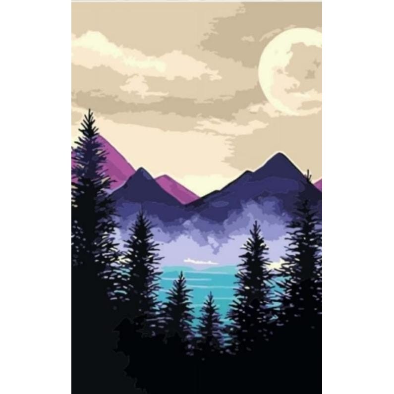 

DIY painting by number 30x20cm kerajinan tangan - Inner Framed K01