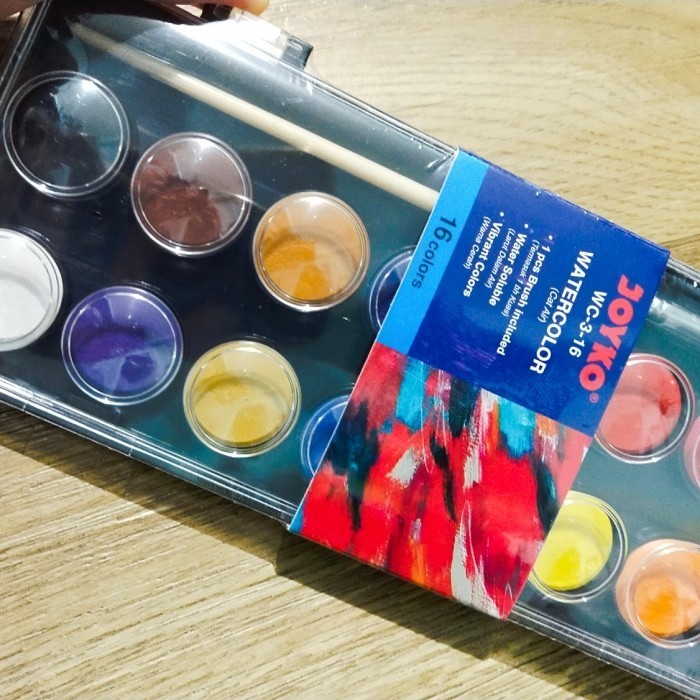 

cat air watercolor joyko 16 warna K01