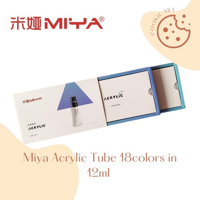 

Miya Cat Acrylic Akrilik Tube 18 Colors x 12ml K01