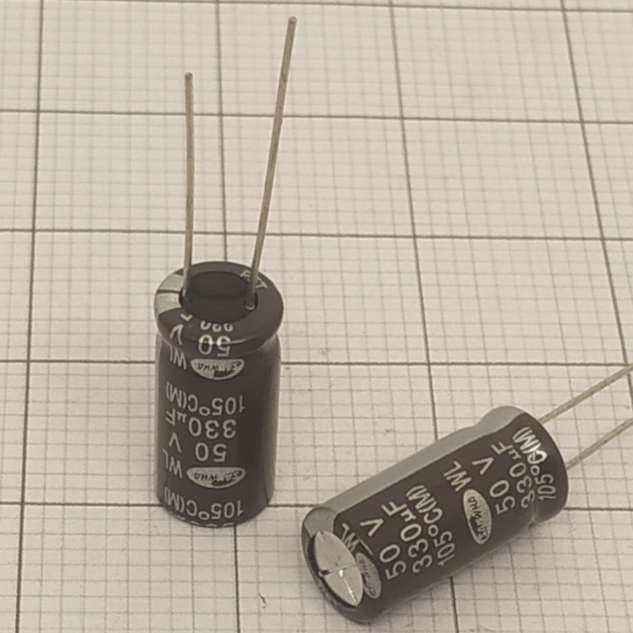 Elco 330uf 50v / Kapasitor Elco 330uf 50v / Elco 330-50V