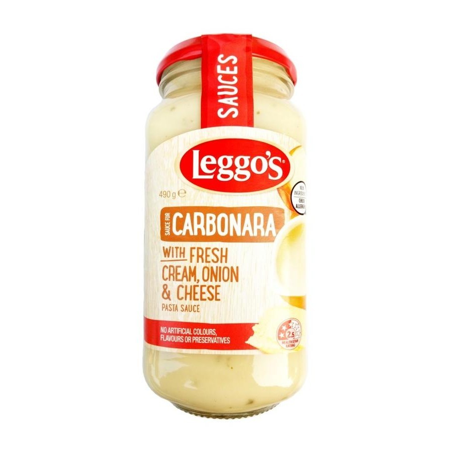 

Leggo's Carbonara with fresh Cream Onion & Cheese - Saus Pasta 490gr MRS01