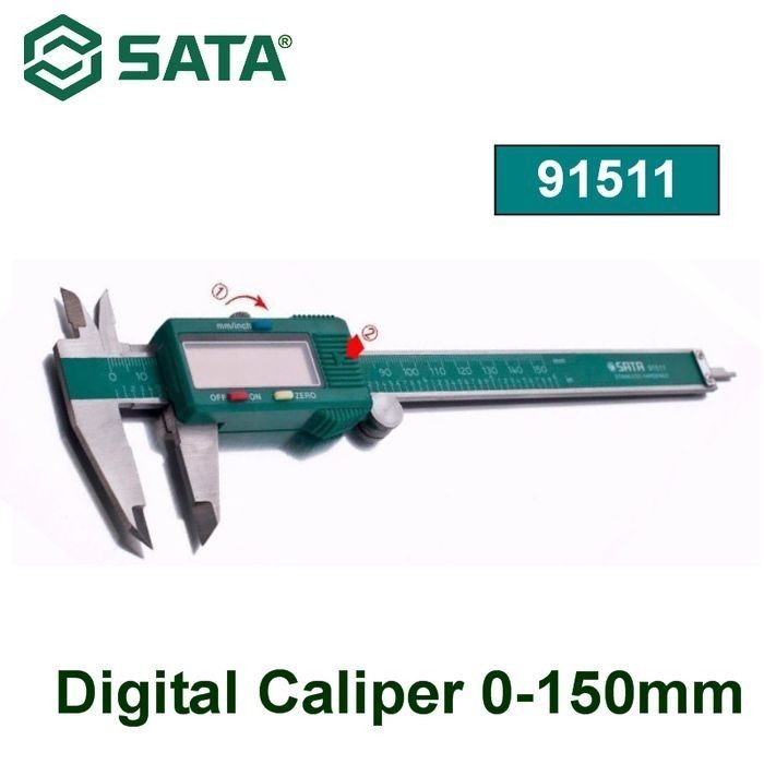 

Jangka Sorong Sigmat 150Mm Digital Caliper 0-150 Mm 91511 Sata Tools