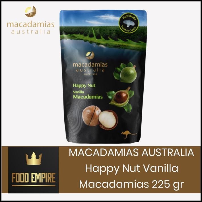 

Happy Nut Vanilla Macadamias 225 Gr | Kacang Macadamia Australia