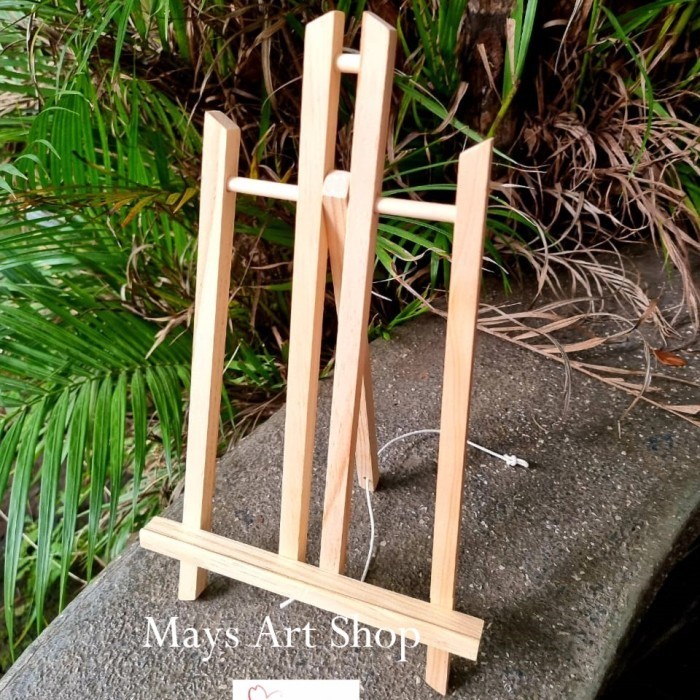 

New Easel Kayu Lukis Stand Mini Standing Penyangga Kanvas Bingkai 38cm K01