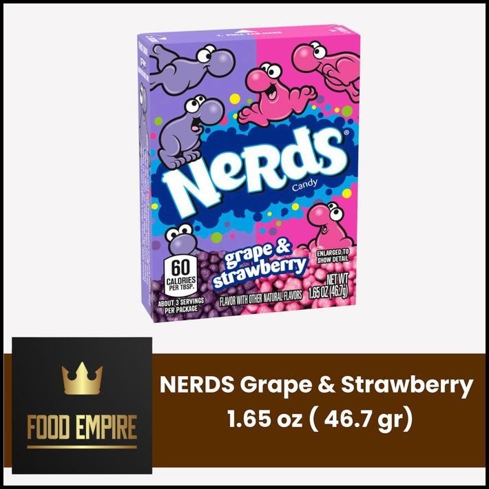 

Nerds Grape & Strawberry Candy 1,65 Oz | Permen Asem 46.7 Gram