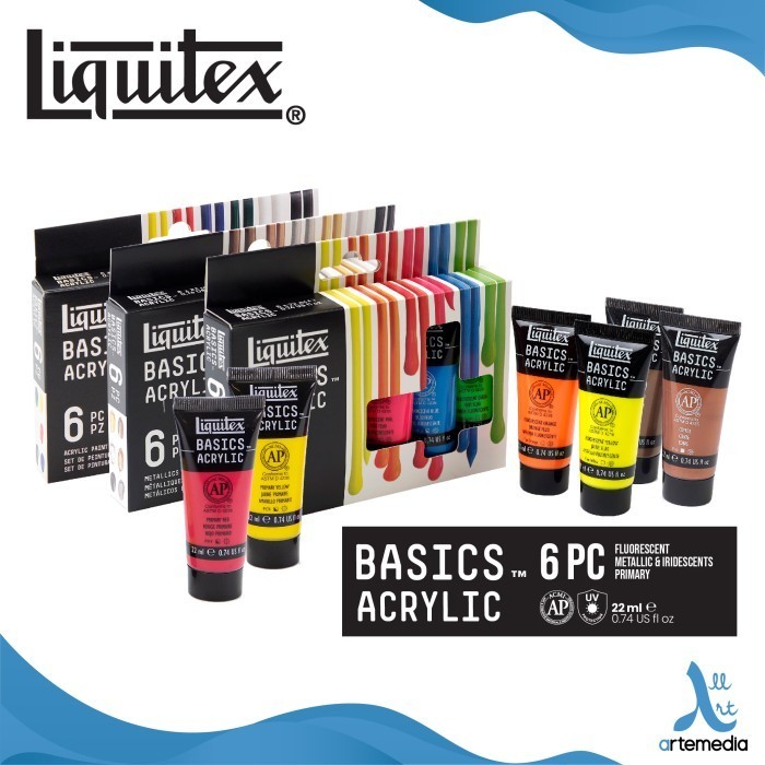 

Ready Cat Akrilik Liquitex Basics 6x22ml Acrylic Color Paint Set