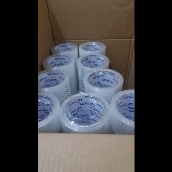 

Lakban Bening (1 Dus) Lengket Star Tape Kualitas Terbaik Murah 90Y