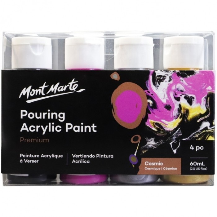 

Ready Mont marte Pouring Acrylic Paint 60 ml 4 pcs - Cosmic