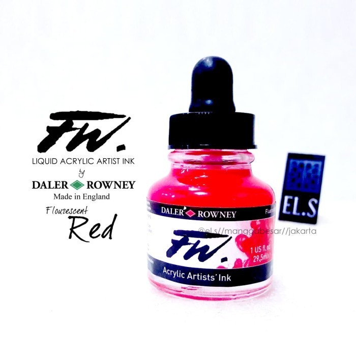 

Ready Daler Rowney FW ink Flourescent Red ( Cat Akrilik )