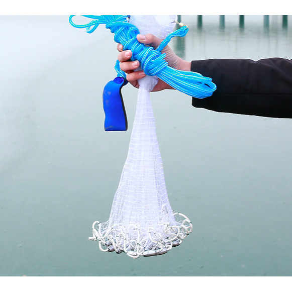 JALA LEMPAR NELAYAN JARING IKAN BAHAN SENAR PUTIH DAN WARNA WARNI