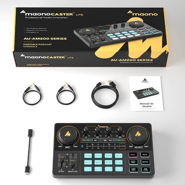 

Maono AU-AM200 AU AM200 All-In-One Podcast Production Mixer